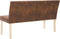 vidaXL - Bankje - 139,5 - cm - kunstsuède - bruin