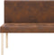 vidaXL - Bankje - 139,5 - cm - kunstsuède - bruin