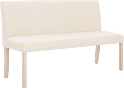vidaXL - Bankje - 139,5 - cm - polyester - crème