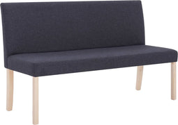 vidaXL - Bankje - 139,5 - cm - polyester - donkergrijs