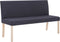 vidaXL - Bankje - 139,5 - cm - polyester - donkergrijs