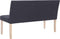 vidaXL - Bankje - 139,5 - cm - polyester - donkergrijs