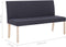 vidaXL - Bankje - 139,5 - cm - polyester - donkergrijs