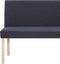 vidaXL - Bankje - 139,5 - cm - polyester - donkergrijs