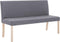 vidaXL - Bankje - 139,5 - cm - polyester - lichtgrijs