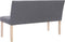 vidaXL - Bankje - 139,5 - cm - polyester - lichtgrijs