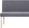 vidaXL - Bankje - 139,5 - cm - polyester - lichtgrijs