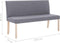 vidaXL - Bankje - 139,5 - cm - polyester - lichtgrijs