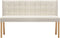 vidaXL - Bankje - 140 - cm - fluweel - crèmekleurig