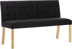 vidaXL - Bankje - 140 - cm - fluweel - zwart