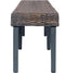 vidaXL - Bankje - 160 - cm - natuurlijk - kubu - rattan - en - massief - mangohout - grijs