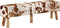 vidaXL - Bankje - 160x28x50 - cm - echt - geitenleer - bruin - en - wit