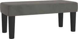 vidaXL - Bankje - 70x30x30 - cm - fluweel - donkergrijs