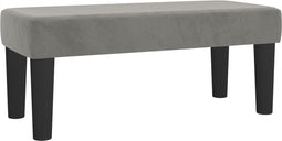 vidaXL - Bankje - 70x30x30 - cm - fluweel - lichtgrijs