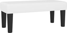 vidaXL - Bankje - 70x30x30 - cm - kunstleer - wit