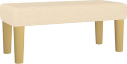 vidaXL - Bankje - 70x30x30 - cm - stof - crèmekleurig
