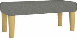 vidaXL - Bankje - 70x30x30 - cm - stof - donkergrijs