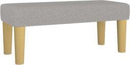 vidaXL - Bankje - 70x30x30 - cm - stof - lichtgrijs