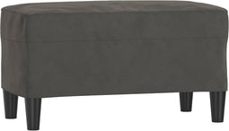 vidaXL - Bankje - 70x35x41 - cm - fluweel - donkergrijs