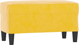 vidaXL - Bankje - 70x35x41 - cm - fluweel - geel