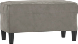 vidaXL - Bankje - 70x35x41 - cm - fluweel - lichtgrijs