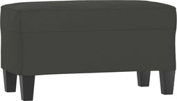 vidaXL - Bankje - 70x35x41 - cm - microvezelstof - donkergrijs