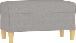 vidaXL - Bankje - 70x35x41 - cm - stof - lichtgrijs