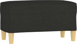 vidaXL - Bankje - 70x35x41 - cm - stof - zwart