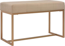 vidaXL - Bankje - 80 - cm - fluweel - beige
