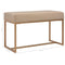 vidaXL - Bankje - 80 - cm - fluweel - beige