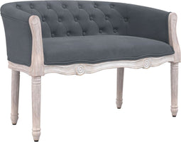 vidaXL - Bankje - 98x56x69 - cm - fluweel - donkergrijs