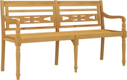 vidaXL - Bankje - Batavia - 150 - cm - massief - teakhout