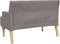 vidaXL - Bankje - met - kussens - 113x64,5x75,5 - cm - stof - taupe