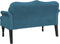vidaXL - Bankje - met - kussens - 120,5x65x75 - cm - fluweel - blauw