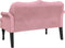 vidaXL - Bankje - met - kussens - 120,5x65x75 - cm - fluweel - roze