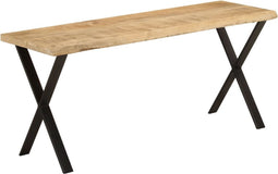 vidaXL - Bankje - met - natuurlijke - rand - 105 - cm - massief - mangohout