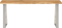 vidaXL - Bankje - met - natuurlijke - rand - 105 - cm - massief - acaciahout