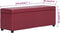 vidaXL - Bankje - met - opbergvak - 116 - cm - kunstleer - wijnrood