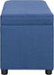 vidaXL - Bankje - met - opbergvak - 116 - cm - polyester - blauw