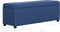vidaXL - Bankje - met - opbergvak - 116 - cm - polyester - blauw