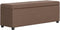 vidaXL - Bankje - met - opbergvak - 116 - cm - polyester - bruin