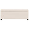 vidaXL - Bankje - met - opbergvak - 116 - cm - polyester - crème