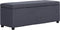 vidaXL - Bankje - met - opbergvak - 116 - cm - polyester - donkergrijs