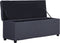vidaXL - Bankje - met - opbergvak - 116 - cm - polyester - donkergrijs
