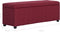 vidaXL - Bankje - met - opbergvak - 116 - cm - polyester - wijnrood