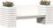vidaXL - Bankje - met - plantenbakken - 167,5x60x65 - cm - grenenhout - wit