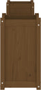 vidaXL - Bankje - met - plantenbakken - 180x36x63 - cm - grenenhout - honingbruin