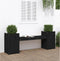 vidaXL - Bankje - met - plantenbakken - 180x36x63 - cm - grenenhout - zwart