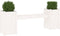 vidaXL - Bankje - met - plantenbakken - 180x36x63 - cm - grenenhout - wit