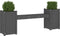 vidaXL - Bankje - met - plantenbakken - 180x36x63 - cm - grenenhout - grijs